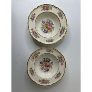 Castleton Rose Fine China set of 2 Soup Bowls